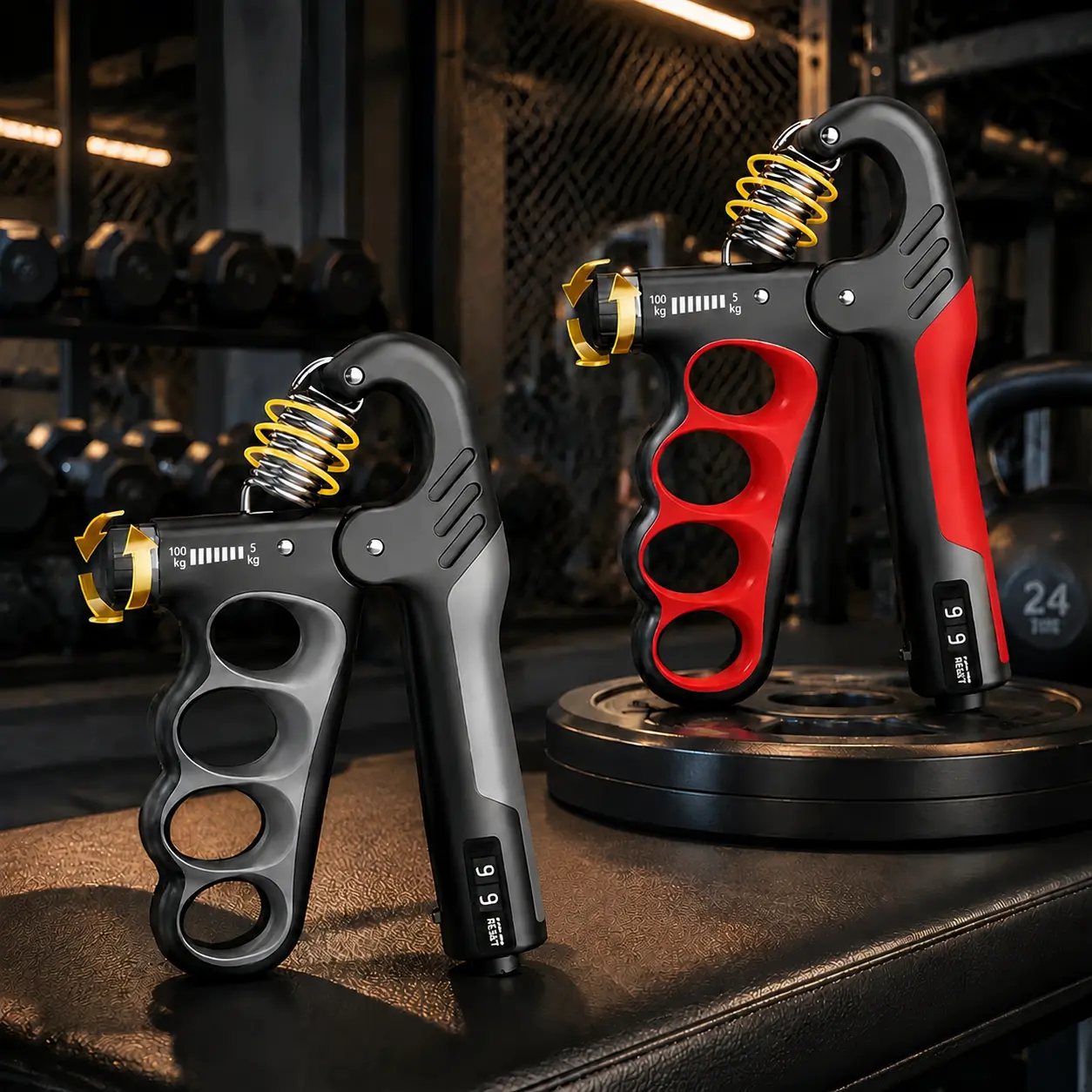 Adjustable Hand Grip Strength Trainer, Fitness Grip Strengthener, Hand Grip Strengthener, Hand Gripper Strengthener, Forearm Grip Strengthener, Hand Strengthening Training Equipment for Home Gym Workout