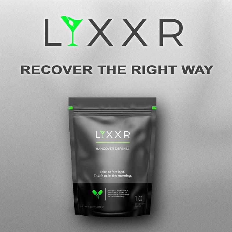 LIXXR Post-Alcohol Recovery - 10 Pack - 4 Capsules per Sachet - Travel-Ready Supplement
