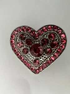 holiday gift The SnapBliss Heart Snap Charm, Pink, A Fun and Unique Snap-On Addition to your Tumbler's (or Any Drinkware's) SnapBliss Cup Bracelet. ideal