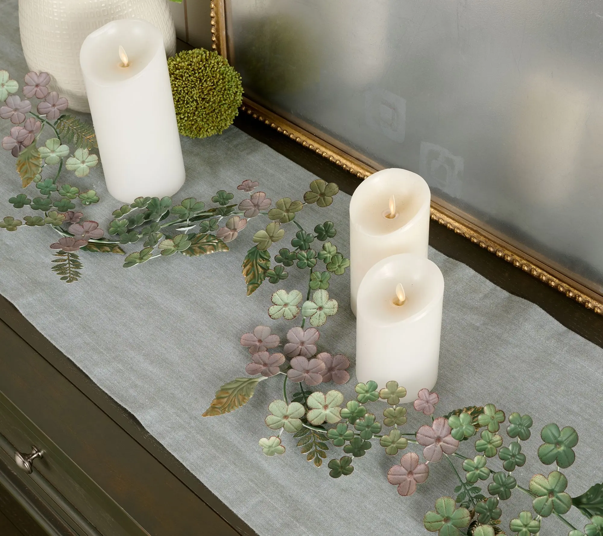 Home Reflections 6' Metal Hydrangea Garland