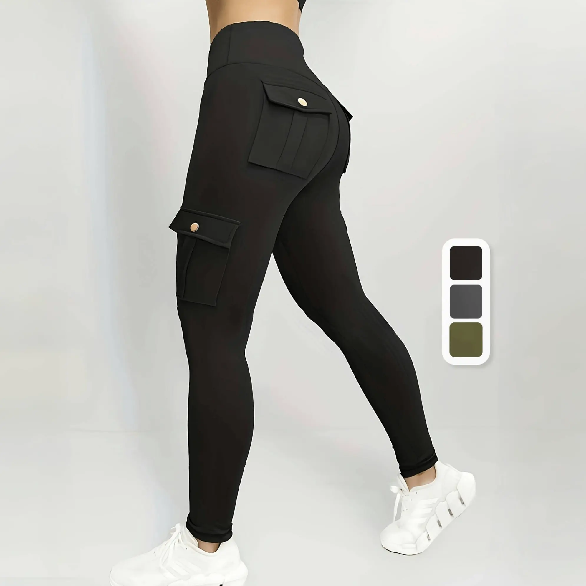 Women's Regular Pocket high-waisted Sports leggings, casual Comfort Breathable leggings, suitable for Yoga gym workout running, Women's athletic wear, Women's Leggings, Abdominal control, Autumn/Winter 2024