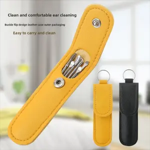 Portable Home Ear Spoon Set, Spiral Spring Ear Cleaning Tool Kit, 6-Piece Ear Scoop Set for Personal Use, Earwax Removal Kit, Easy-To-Use Ear Care Accessories