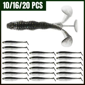 Paddle Tail Swimbaits 10/16/20 PCS Fishing Lures Soft Plastic Lures for Trout Crappie Walleye Bass Freshwater Saltwater 4.1/3.5/3/2.5 Inch Lifelike Swimming Action