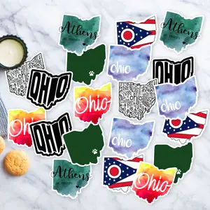 Stickers Pack 20 Pcs Ohio Car Colorful Laptop Guitar Skateboard Aesthetic Bumper Water Luggage Bottle Vinyl Waterproof Bike