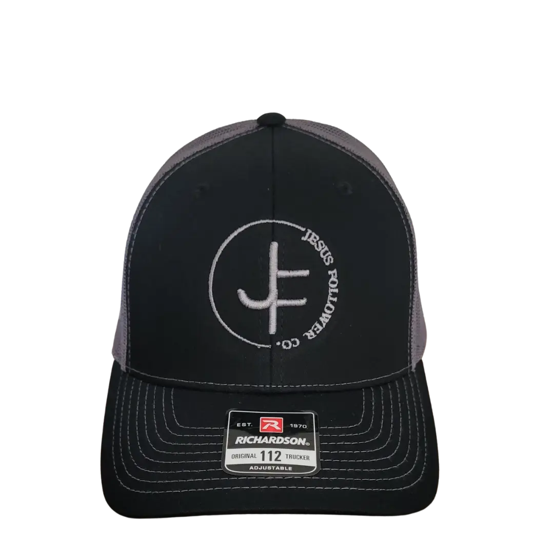 JF Logo Embroidery Black & Charcoal Cap