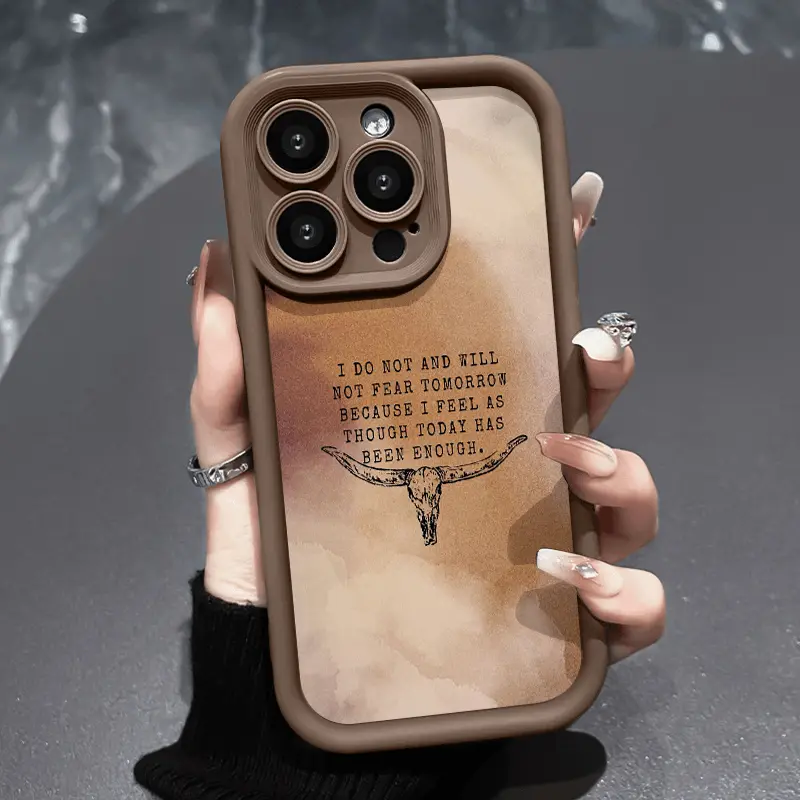 Soft Silicone Phone Case for iPhone 17 Pro Max, 16 Plus, 15, 14, 13, 12, 11, Air E - Bull Head Design, Anti-Scratch, Shockproof Mobile Phone Protection Casing Accessory, Smartphone, Handheld