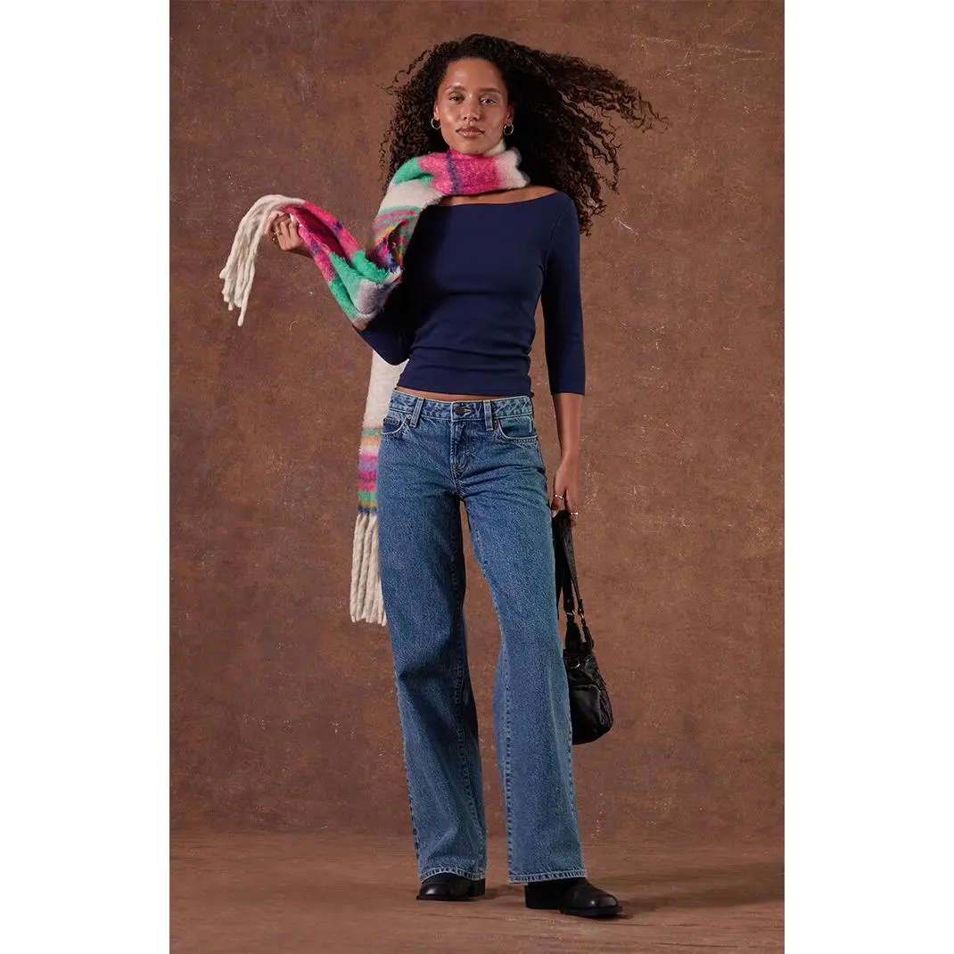 Pacsun Women's Casey Low Rise Baggy Jeans Medium Blue Pacsun Women's Casey Low Rise Baggy Jeans Medium Blue