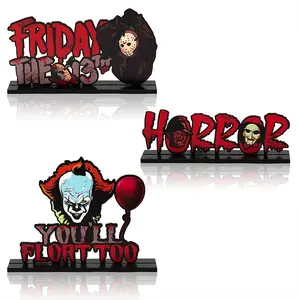 Horror Classic Table Ornament Set for Halloween Parties, 3Piece Detachable Tabletop Centerpieces, Perfect for Horror-Themed Celebrations