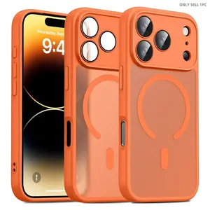Designed for iPhone 17 Pro Max 16 15 14 13 12 11 Pro Max Air Plus Cellphone Case Cover, Compatible with Magnet, [Camera Protection] Protective Shockproof Translucent Matte Anti-Slip Phone Case Support Wieless Charging Accessories