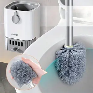 Brush for Dead Corner Cleaning, Stainless Steel  Brush with PP Handle, Strong Bristle  Scrubber for Bowl Rim & Hard-to-Reach Spots – For Home Bathroom Daily Hygiene