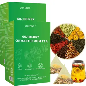 LUXEOR Goji Berry Chrysanthemum Tea - Natural Ingredients, 150g, 15 Tea Bags, No Sugar Added, Rich & Sweet Flavor