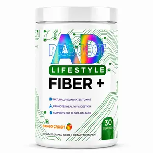 Fiber Supplement with Probiotics - Gut Health, Digestion & Regularity Support - 12 Probiotic Strains, Prebiotic Fiber, Zero Bloat | AD LIFE Fiber+