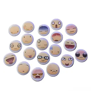 Meep Expression Pins - 20 Unique Emoticon Faces for Fun and Expressive Communication Hand Crafted Customization Hand Made Custom