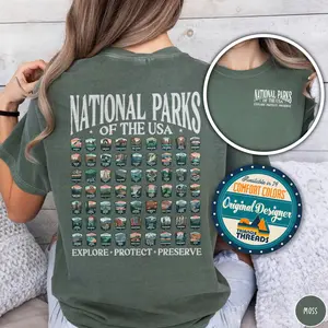 National Parks Shirt US National Park Gifts National Park Lover Gift for Nature Lover Mountain Hiking Shirt Park Tee Outdoor Adventure Shirt T-shirts, Crewnecks, Hoodies – Gifts Suitable for Anyone