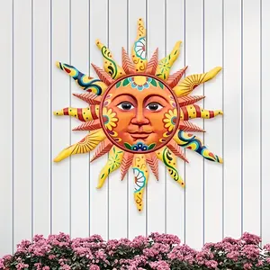 Elegant Christmas Outdoor Decor - Cast Iron Sunny Alternative to Red & Green for Garden Door and Wall This Holiday Colorful Ornament