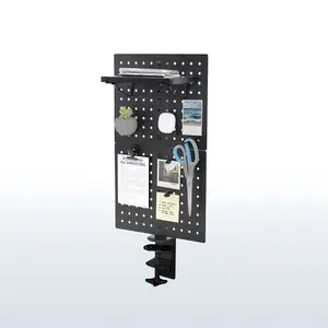 Clamp-on Desk Back Pegboard Panel & Accessory Holder