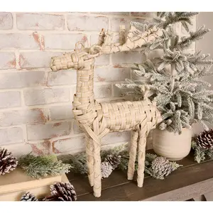 22" Rattan Standing Deer by Lauren McBride