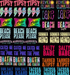 SUMMER (2) TRUCKER HAT PREMADE GANGSHEET  - 22X24  DTF TRANSFERS - DIRECT TO FILM