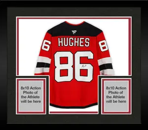 Framed Jack Hughes New Jersey Devils Autographed Red Pro Jersey - Fanatics Authentic Certified