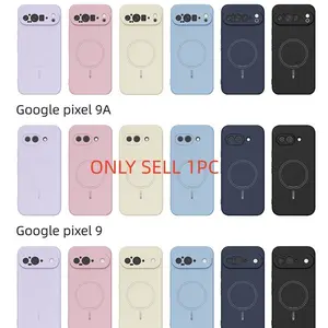 Pixel 9 Pro Xl Macaron Color Magnetic Case, Soft Touch Google Pixel 9/9 Pro/9a Protective Cover, Durable and Shockproof