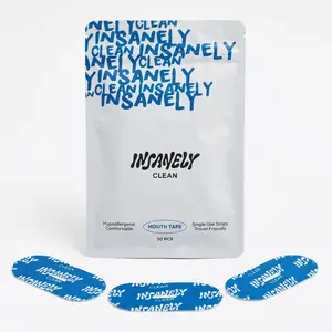 Insanely Clean Mouth Tape for Sleep - 30 Strips Pack - Supports Nasal Breathing & Comfort - Gentle Adhesive Sleep Strips