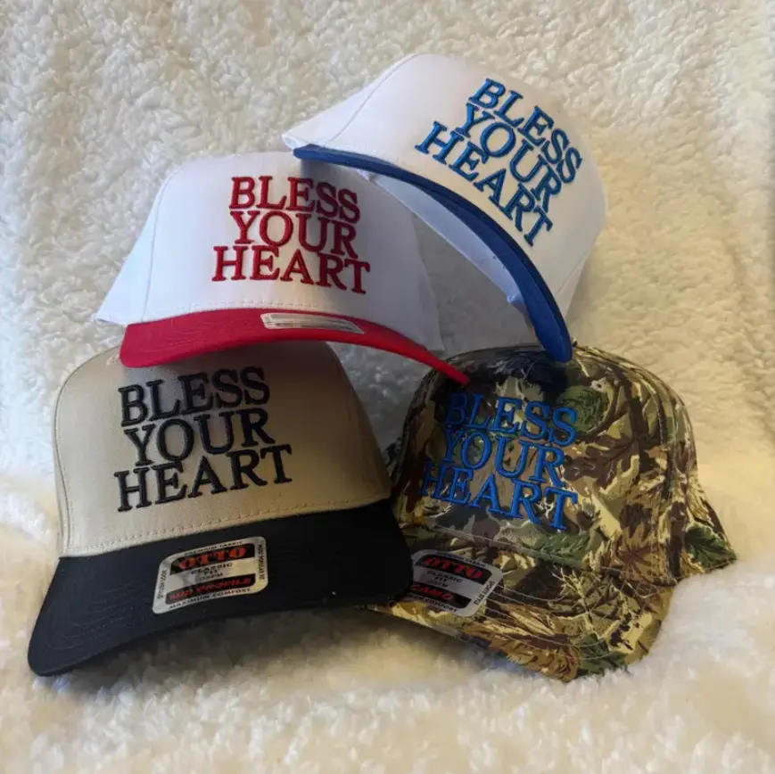 BLESS YOUR HEART  Megan Maroney Classic Dad Hat, Baseball Cap, Trucker Hat, Embroidery Vintage Cowboy Concert, Unisex Cap