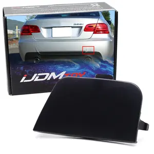 iJDMTOY Unpainted/Primed Rear Bumper Tow Hook Cap Cover Replacement For BMW 2007-2013 E92 E93 3 Series Coupe Convertible with M Sport Rear Bumper (Not for Standard Bumper)