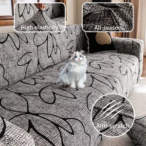 High-Weight High-Quality Sofa Cover, Elastic Sofa Slipcover, Soft Touch Comfortable Texture, Pet and Child Friendly, Contemporary Style