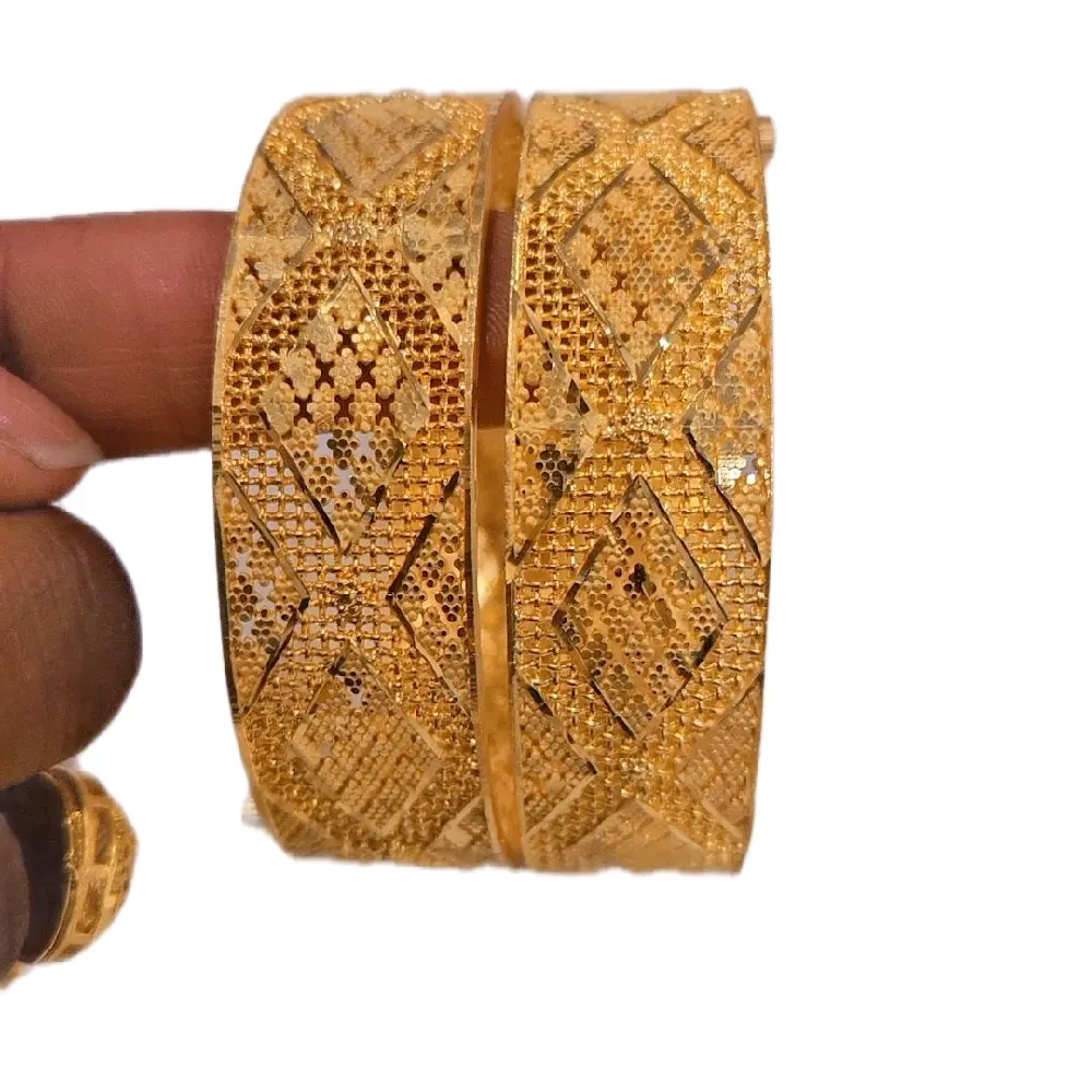 2pcs gold-plated bangles