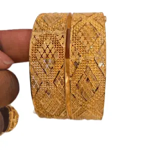 2pcs gold-plated bangles