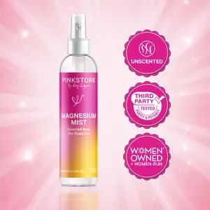 Pink Stork Magnesium Spray Mist Calm and Relaxation Hydrating Skincare 4 oz US Moisture Cream Moisturizing Moisturizer Hydrate