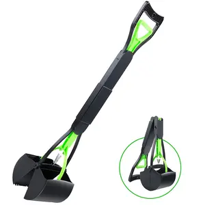 Pooper Scooper, Foldable Dog Pooper Scoops with Durable Spring,  Long Handle Pet Pooper Scoopers for Dogs and Cats, Dog Poop Pick Up Tool for Grass and Gravel Pick Up