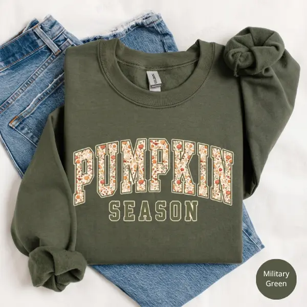 Pumpkin Season Gildan Sweatshirt or T-Shirt, Cozy Fall Pumpkin Patch Shirt, Thanksgiving Autumn Graphic Tee