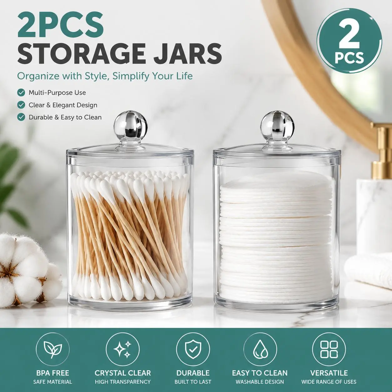 2 Pack (Clear)