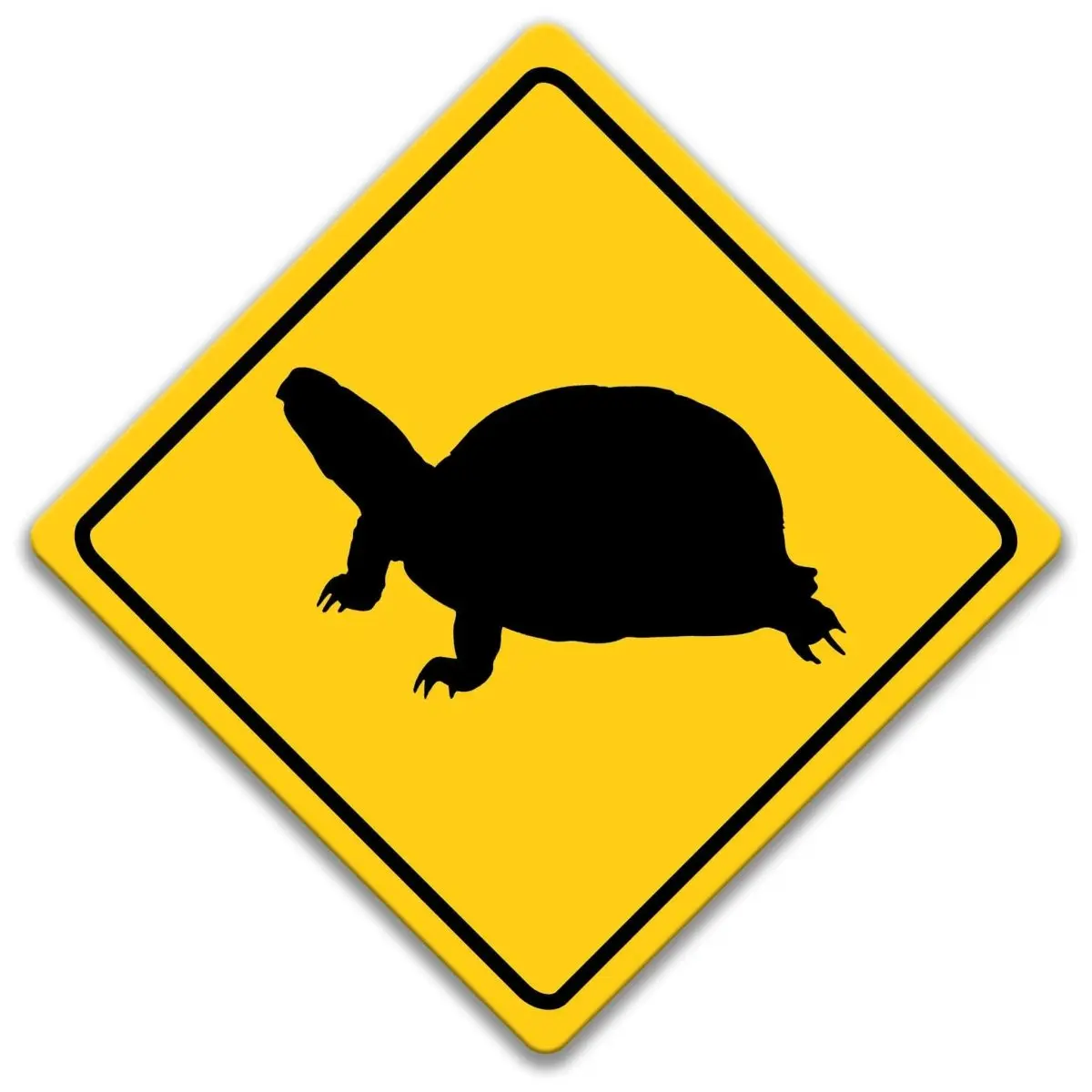 Turtle Crossing Caution Sign