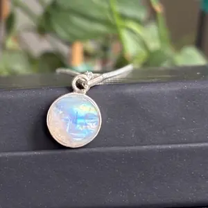 Small Moonstone 14mm carved moon face pendant only for engagement/ wedding