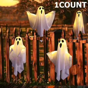 Halloween Ghost Hanging Lamp LED Decorative Light, Adjustable Atmosphere Decoration, Perfect for Halloween Party Setup
