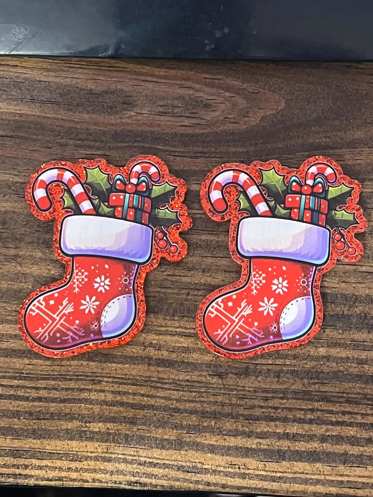 Stocking Full of Sparkle Christmas Earrings