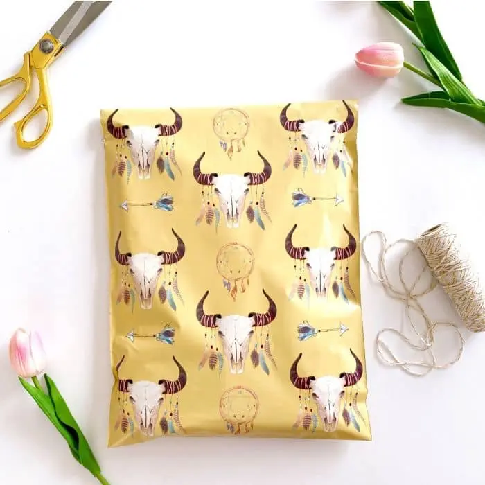Boho Longhorn Skulls 10x13 poly mailer - set of 20 Boho Longhorn Skulls 10x13 poly mailer - set of 20