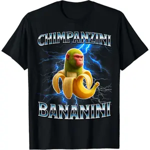 Chimpanzini Bananini Funny Italian Brainrot Meme T-Shirt