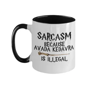 Funny Wizard Mug, Sarcasm Coffee Mug, Wizarding School Sorcery Sorcerer Pun Magic Wand Coffee Cup Gift for Fans, Funny Pun Mugs for Bestie