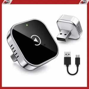 Wireless CarPlay & Android Auto USB Plug-and-Play Adapter for Apple iPhone, Computers & Office Network Components