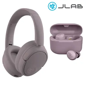 JBuds Lux ANC Headphones and GO POP+ Bluetooth Earbuds,  Android, IOS, Long Playtime, Custom EQ via JLab App, Be Aware Safety Mode, Custom Controls, 2 Year Warranty