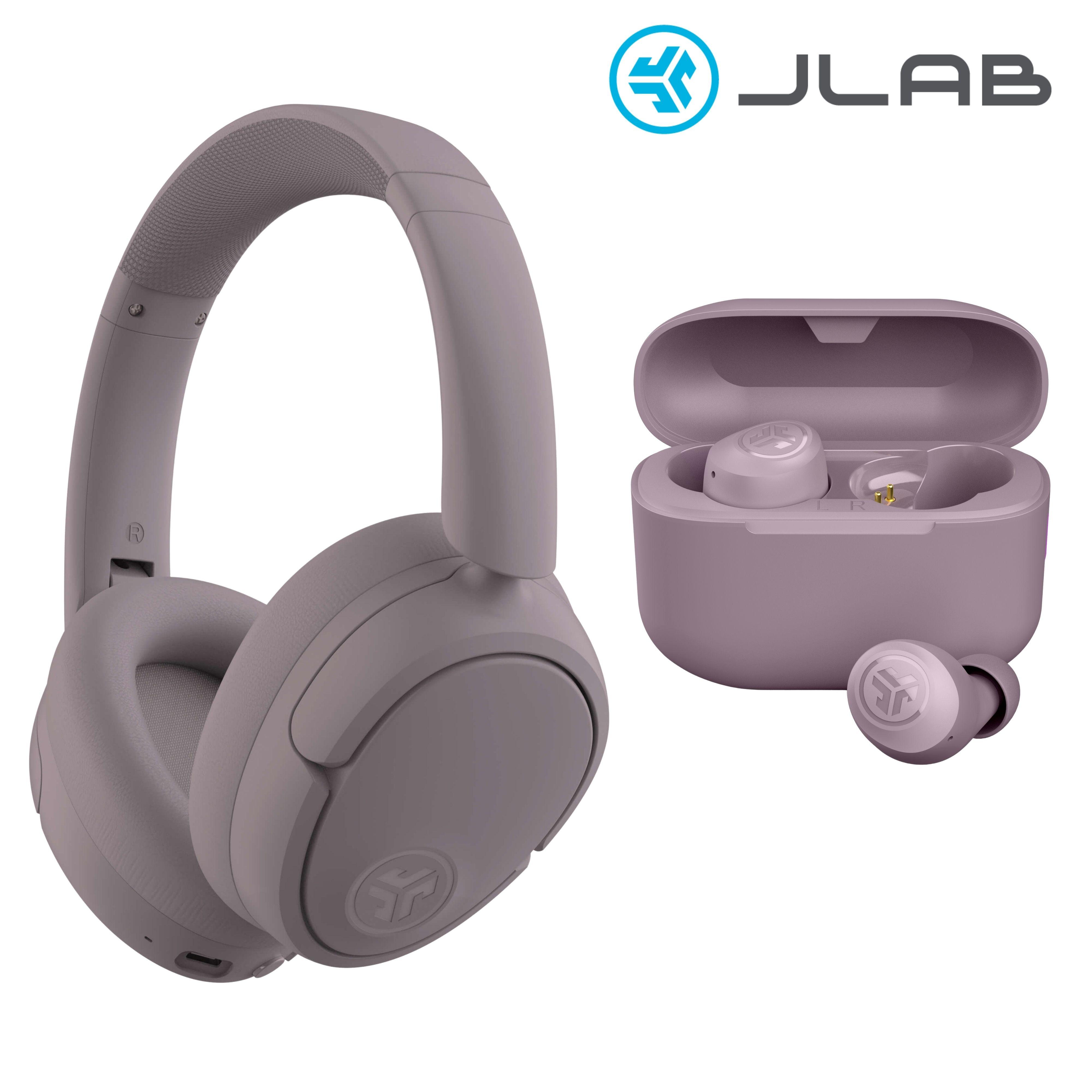 JBuds Lux ANC Headphones and GO POP Bluetooth Earbuds, Android, IOS, Long Playtime, Custom EQ via JLab App, Be Aware Sa