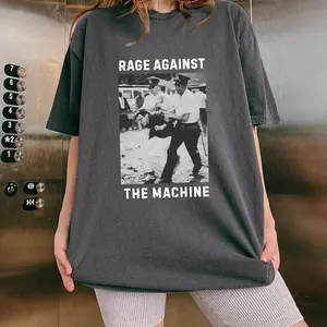 Comfort Colors® Bernie Sanders,Fight Oligarchy Tour Shirt,1963 Arrest Photo, Rage Against The Machine, Political Activism T-Shirt,Anti Trump 0CG