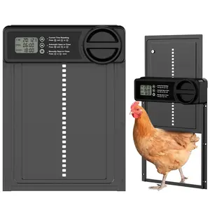 Automatic Chicken Coop Door Opener, Intelligent Electric Hen House Door Opener with Timer, Chicken Coop Accessories for Farm Animal
