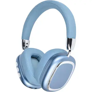Wireless Bluetooth Headphones Over Ear, Lightweight HiFi Stereo Headset with Microphone and Waterproof Foldable Bluetooth V5.3 Headphones Wireless for Travel, Computer Laptop, Blue