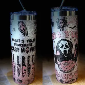 Halloween insulated glitter tumbler