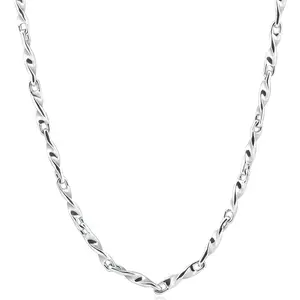 Men's Twisted Link Chain 14k Gold (37gram) or Platinum (69gram) 3.5mm Necklace 22"