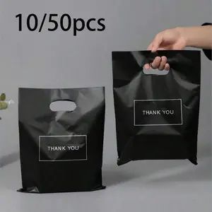 Thank You Gift Bags, Plastic Bags for Small Businesses, Shopping Bags, Ideal for Holidays, Birthdays, Parties, Weddings, Home Use